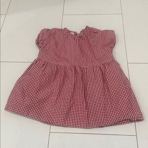 Olive Juice Red and White Gingham shirt blouse 10Y